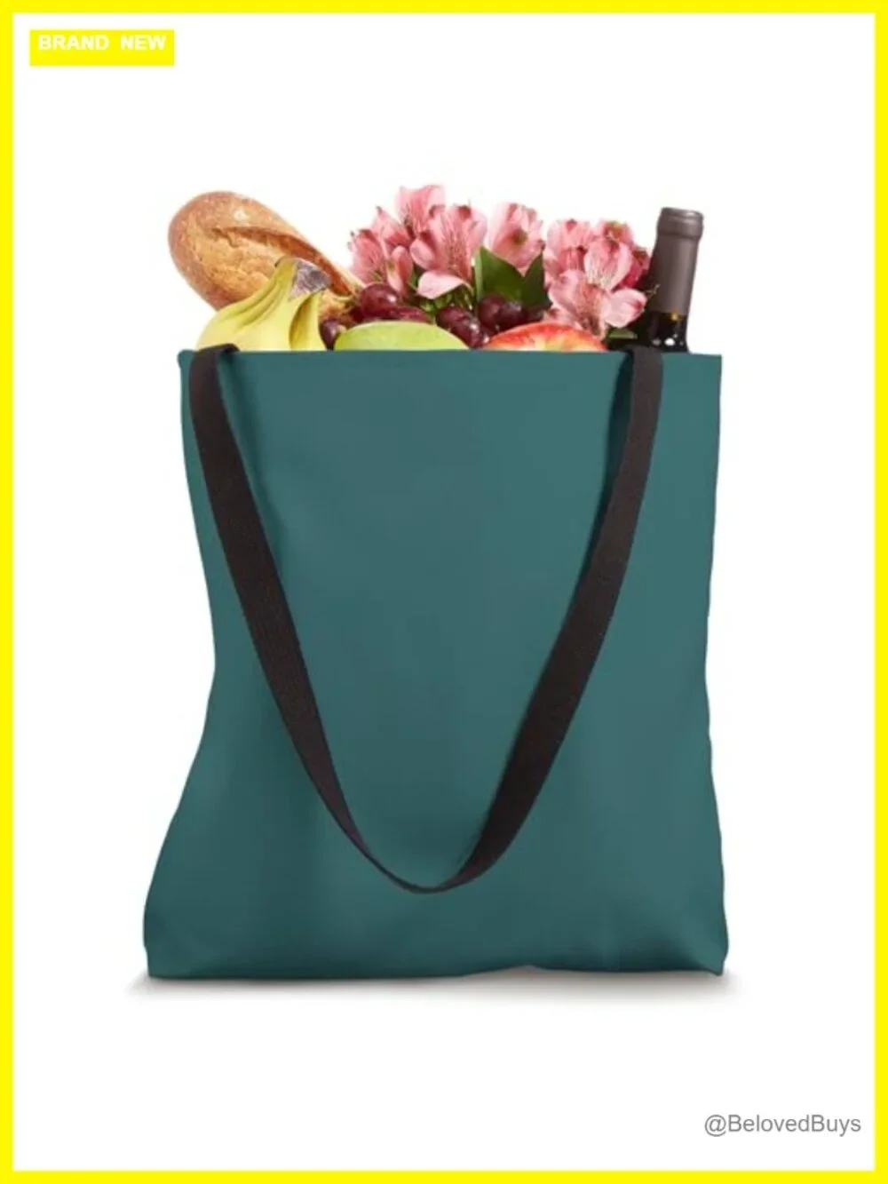 Spun Polyester Canvas Tote Bag - Double Stitched, Reinforced Bottom